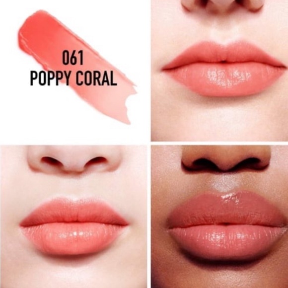 Dior Addict Lip Glow Lip Balm, 061 Poppy Coral, New In Box - Picture 3 of 6